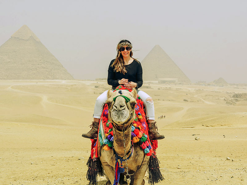 Camel Ride to Pyramids